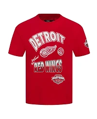 Pro Standard Men's Red Detroit Wings Turn It Up T-Shirt