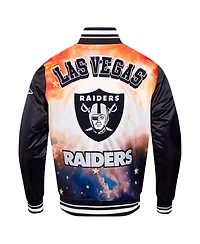 Pro Standard Men's Black Las Vegas Raiders Sublimated Satin Full-Snap Jacket