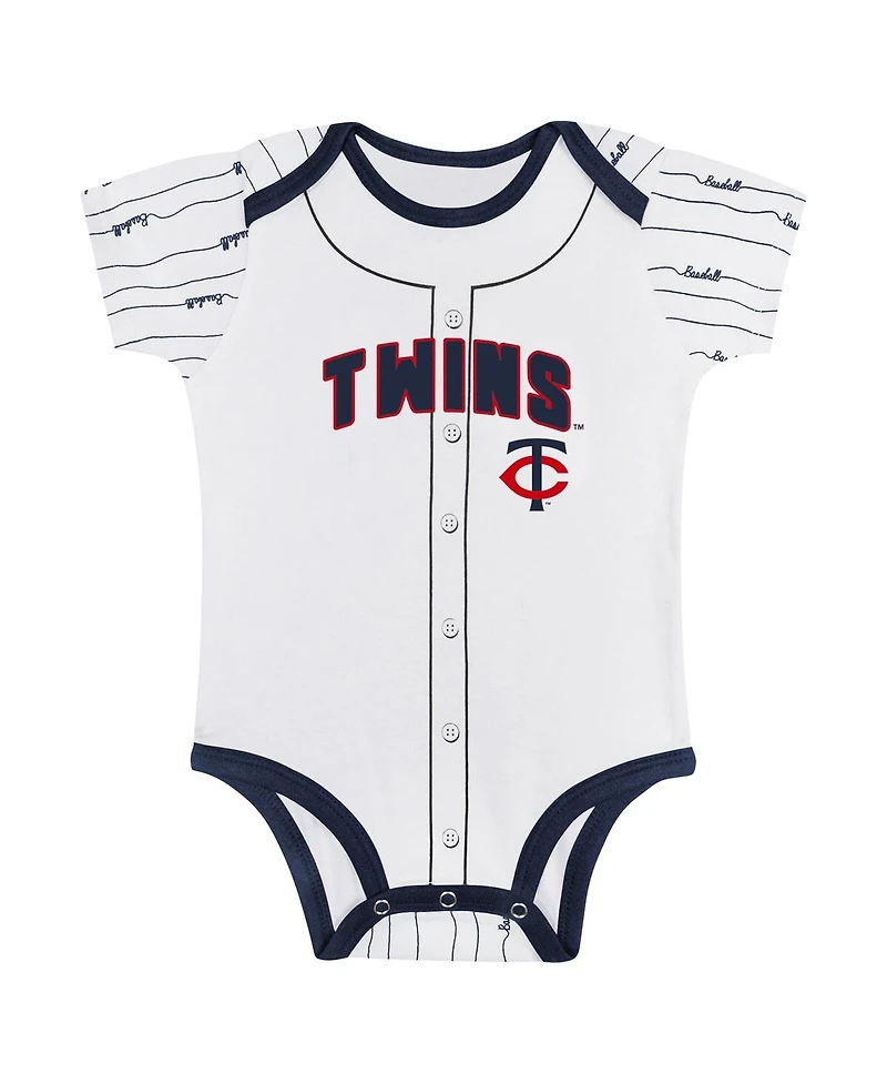 Outerstuff Big Boys and Girls Minnesota Twins Play Ball 2-Pack Bodysuit Set