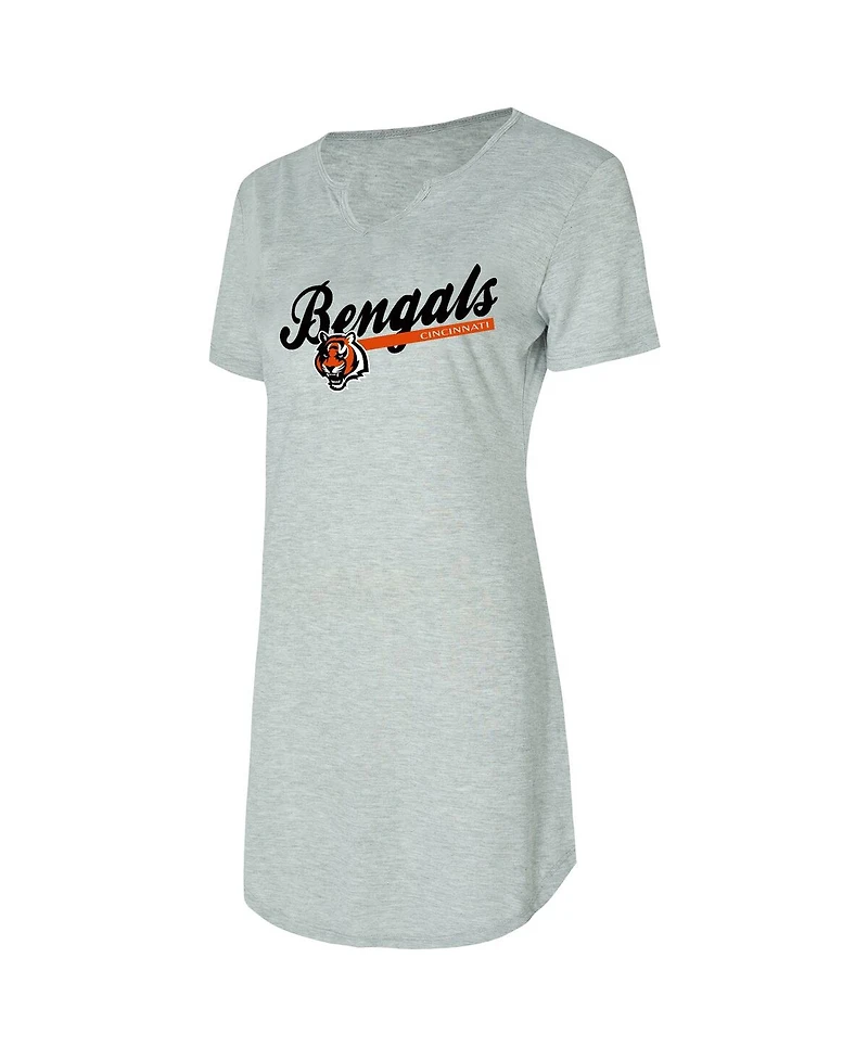 Concepts Sport Women's Gray Cincinnati Bengals Petition Knit Nightshirt