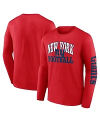 Fanatics Men's Red New York Giants Combo Up Two Long Sleeve T-Shirt