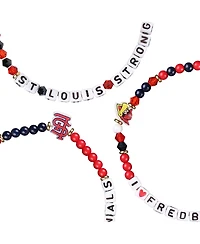 Foco St. Louis Cardinals 3-Pack Friendship Bracelet Set
