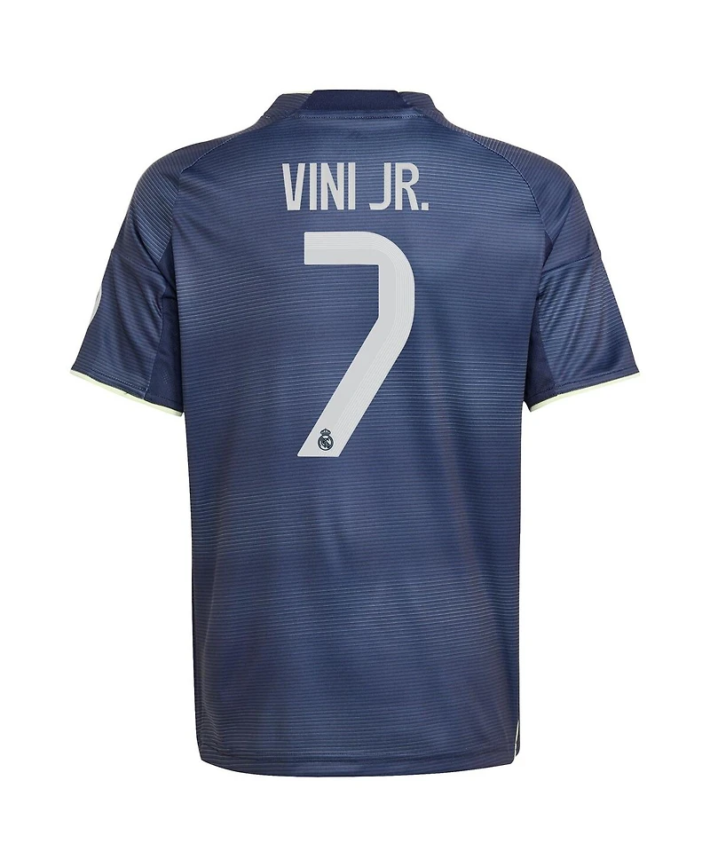 Adidas Big Boys and Girls Vini Jr. Blue Real Madrid 2025/26 Away Replica Player Jersey