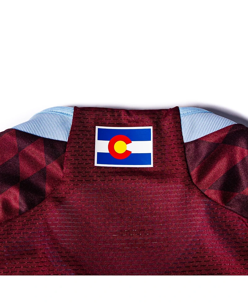 Adidas Men's Cole Bassett Burgundy Colorado Rapids 2024 One Flag Kit Authentic Player Jersey