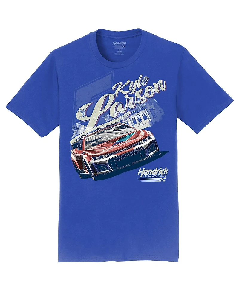 Hendrick Motorsports Team Collection Men's Royal Kyle Larson Valvoline Car T-Shirt