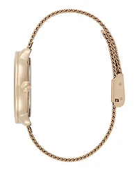 Olivia Burton Women's Moonphase Rose Gold Tone Stainless Steel Mesh Bracelet Watch, 34mm