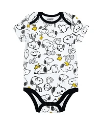 Peanuts Snoopy Charlie Brown Boys 5 Pack Bodysuits Multi Infant