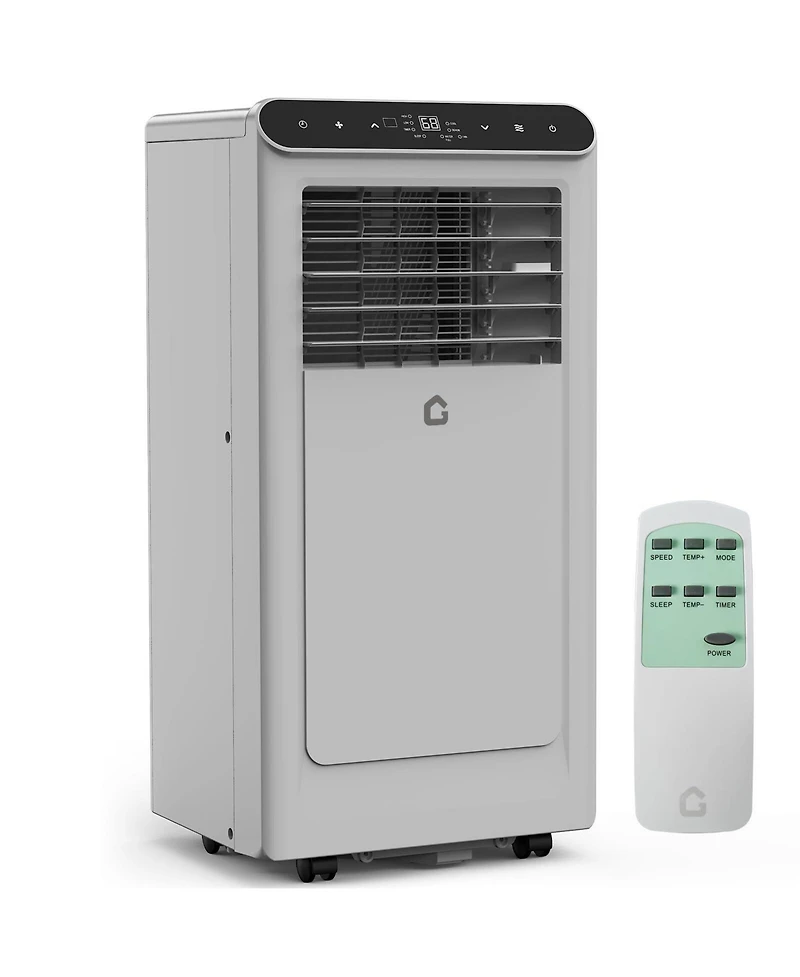 gaomon 8,000 Btu Portable Ac with Remote, 3-in-1 Cooling, Dehumidifier, Fan for 350 Sq.Ft, Grey