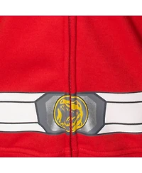 Power Rangers Blue Ranger Red Black Fleece Zip Up Hoodie Toddler| Child Boys