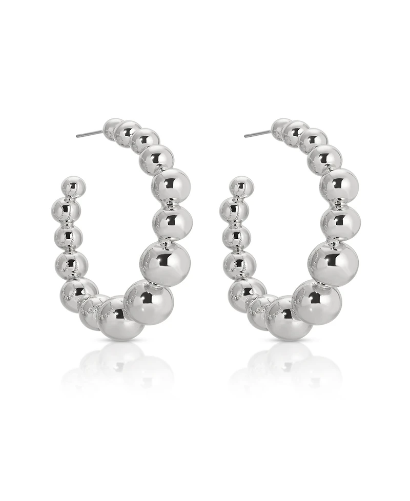 Ettika Bubble Ball Hoops Earrings