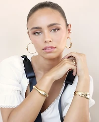 Ettika Heirloom Twist Medium Hoops Earrings