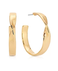 Ettika Heirloom Twist Medium Hoops Earrings
