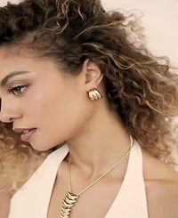 Ettika Triple Ribbed Hoops Earrings