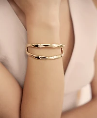 Ettika Double Thin Metal Open Cuff