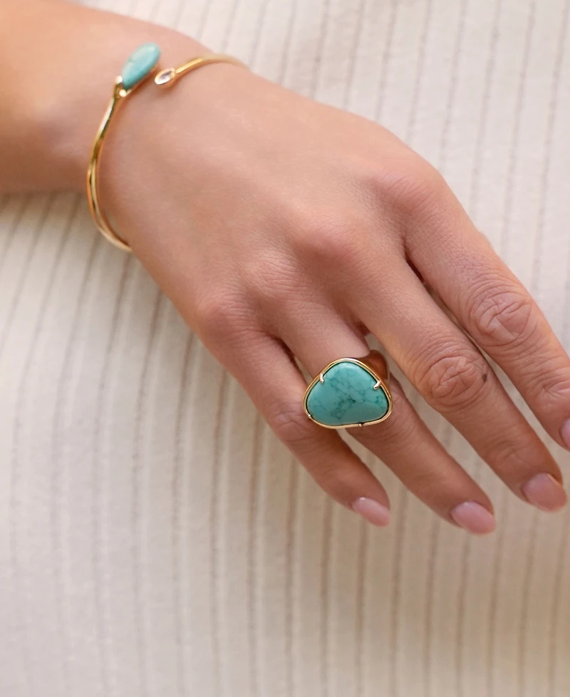 Ettika 18K Gold Plated Turquoise Solstice Ring