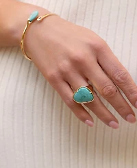 Ettika 18K Gold Plated Turquoise Solstice Ring