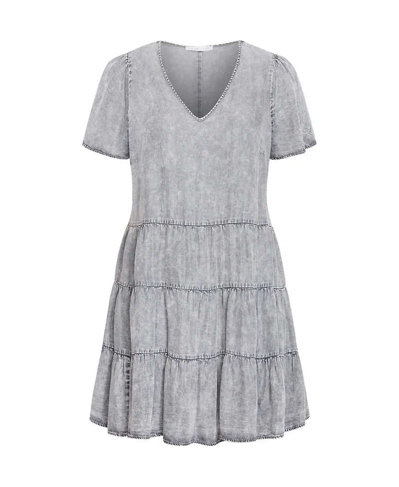 City Chic Plus Denim Tier Dress