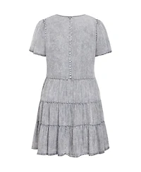 City Chic Plus Denim Tier Dress