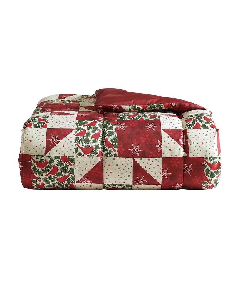 Hallmart Collectibles Cardinal Patchwork 3-Pc. Comforter Set