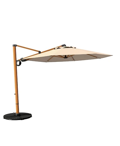 Mondawe Cantilever Umbrella w/ 360° Rotation & 45° Tilt,UPF50+ Waterproof Canopy,All-Aluminum Frame
