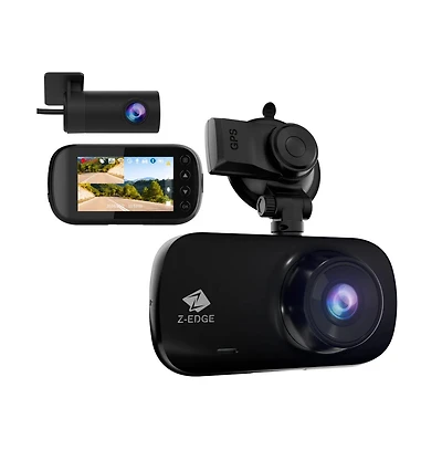 Z-edge Dual Dash Cam 2K Front + 1080P Rear, Gps & Wi Fi, 2.7″ Lcd, Night Vision, Wdr, G Sensor, Loop Recording, Parking Mode, Wide-Angle Lens,