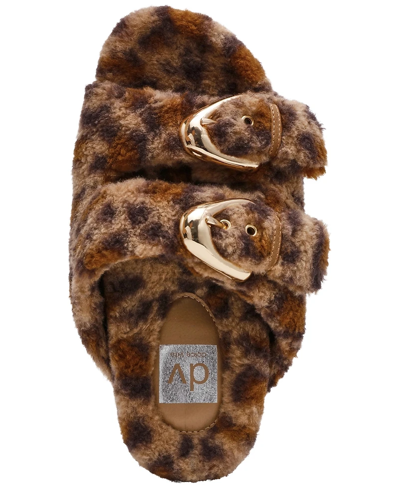 Dv Dolce Vita Women's Aldoni Plush Double-Strap Slide Slippers