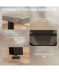 Homcom Dining Table for 8 People 70.9" Long Recgular Kitchen Table