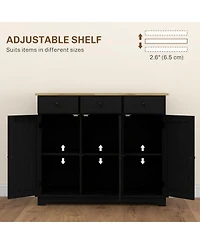 Homcom Buffet Cabinet, Bar Cabinet with 3 Drawers,