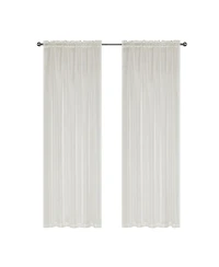 Kate Aurora Living 4-Pack High End Luxe Rod Pocket Sheer Voile Window Curtain Set