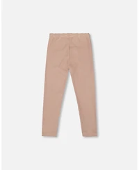 Deux par Deux Girl Rib Striped Leggings Beige and Off-White - Toddler|Child
