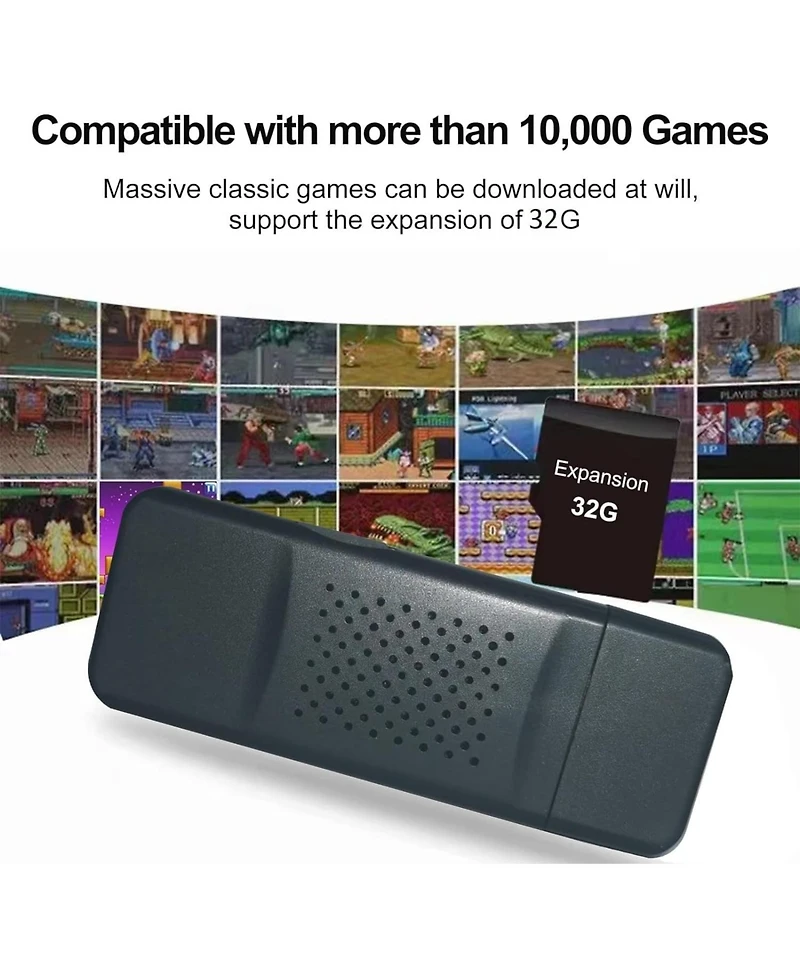 Nbcp Mini Handheld Retro Game Console: 20+ Pre-installed Classic Games, Hd 1080P, Wireless Joysticks