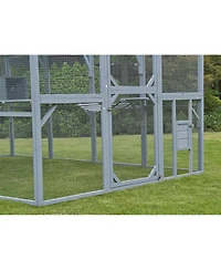 Streamdale Furniture Outdoor Cat House & Enclosure - Large Playpen with Waterproof Cover