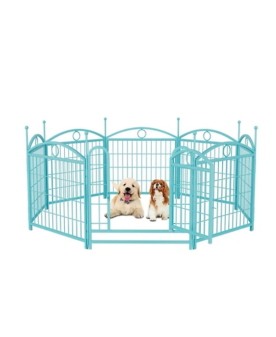 Streamdale Furniture Dog Playpen 24" 8 Panel Metal Pet Fence