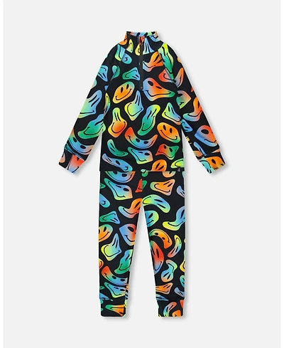 Deux par Big Boys Two-Piece Thermal Underwear Set Smiley Face