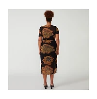 Estelle Glow Horizon Mesh Midi Dress