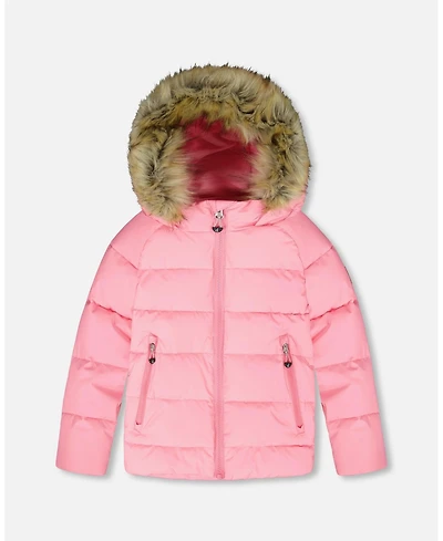 Deux par Big Girls Puffy Winter Jacket Pink