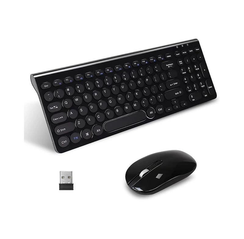 risokeys Wireless Keyboard and Mouse Combo, Wireless Usb Mouse and Computer Keyboard Set, Compact and Silent for Windows Laptop, Desktop