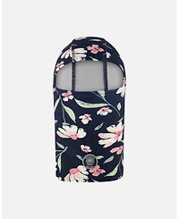 Deux par Girl Brushed Jersey Balaclava Navy Flower Print - Toddler|Child