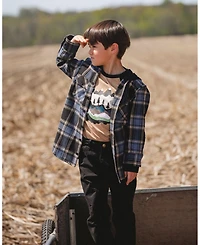 Deux par Baby Boy Stretch Twill Pants Black