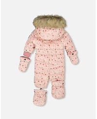 Deux par Baby Girl One-Piece Original Puffy Snowsuit Pink Mini Flowers - Baby|Toddler