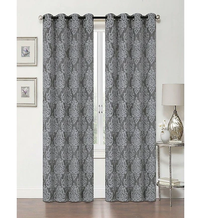 Kate Aurora Living 2 Pack Delaney Room Darkening Damask Print Grommet Curtain - 52 in. W x 84 in. L