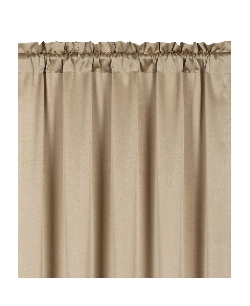 Kate Aurora Basic Faux Silk Rod Pocket Shimmery Sheer Single Window Curtain Panel - in. in