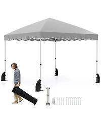 Gymax 10 X 10 Ft Pop up Canopy Tent Portable Foldable Patio Shelter w/ Wheeled Bag