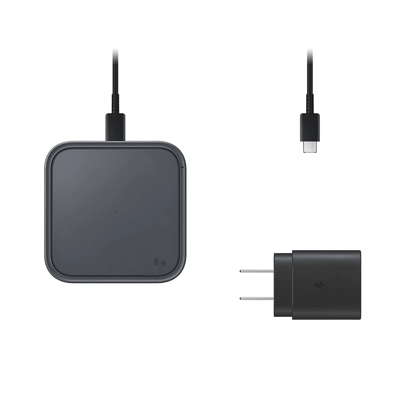 Samsung Super Fast 15W Wireless Charger with Travel Adapter-Gray