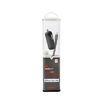 Ventev 12W Usb A Mini Car Charger and Usb A to Apple Lightning Cable-Gray