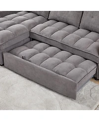 Streamdale Furniture Mh 78.75" Reclining Pull-Out Sectional Sofa