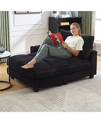 Streamdale Furniture Sleeper Sofa Couch Bed Oversized Chaise Lounge Chair Cozy Cloud Couch