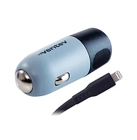Ventev 20W Ultrafast Usb C Universal Car Charger and Usb C to Apple Lightning Cable-Gray