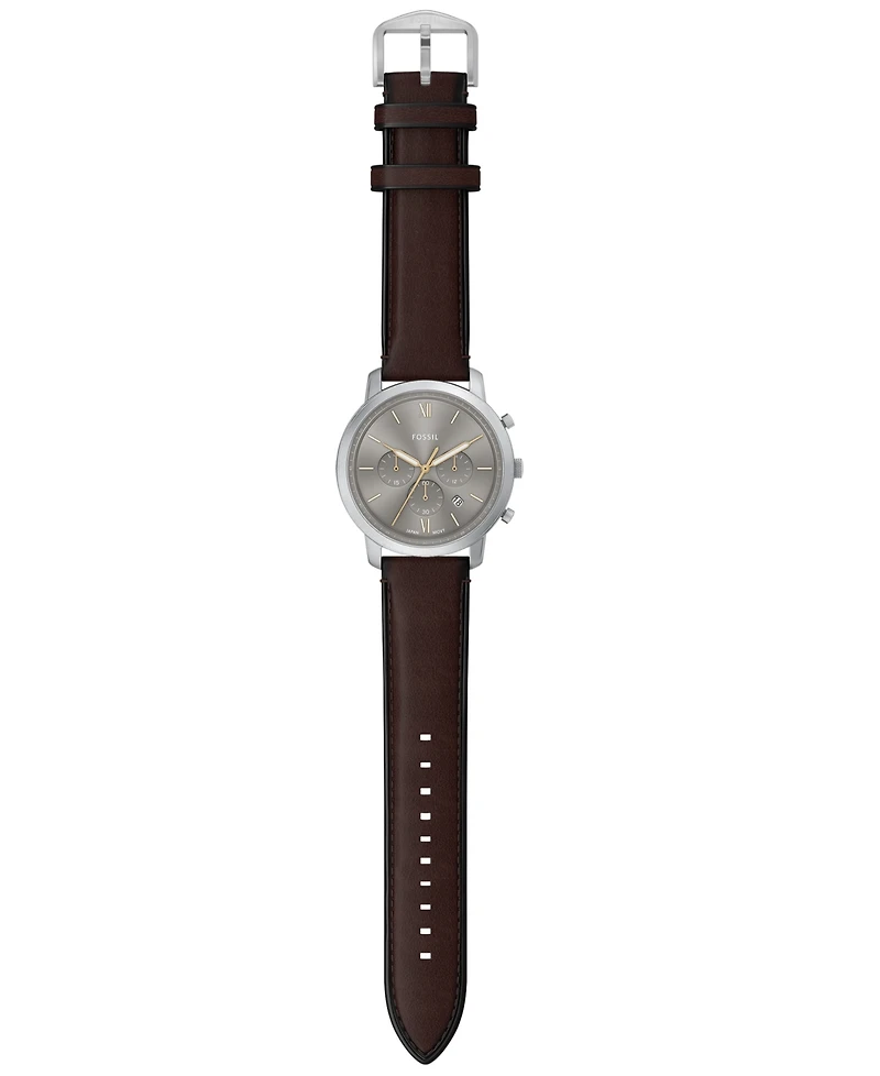 Fossil Men's Neutra Chronograph Brown Leather Watch, 44mm