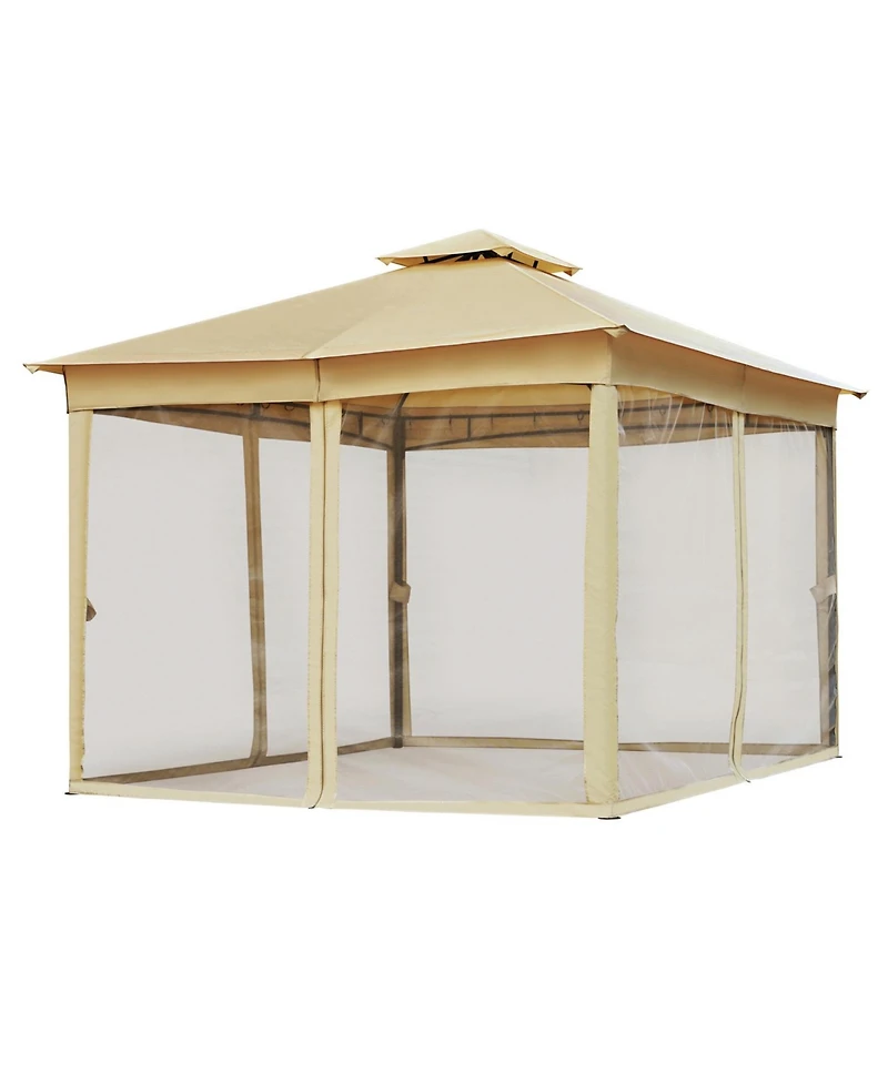 Streamdale Furniture 10x10 Outdoor Gazebo Tent with Netting